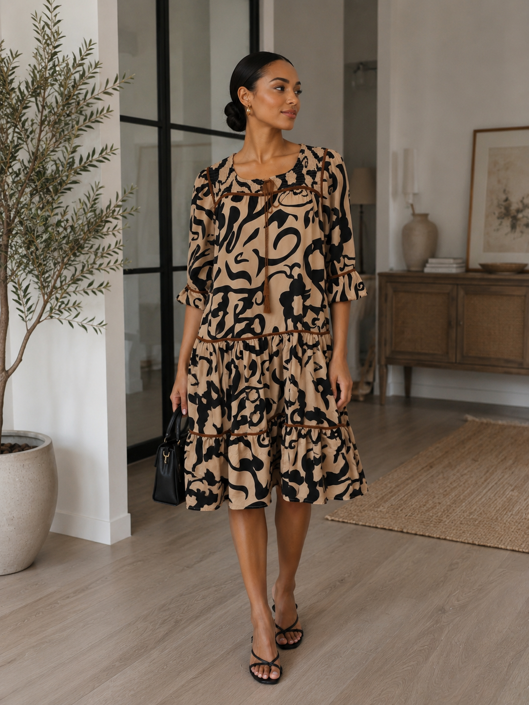 Sienna Tiered Midi Dress