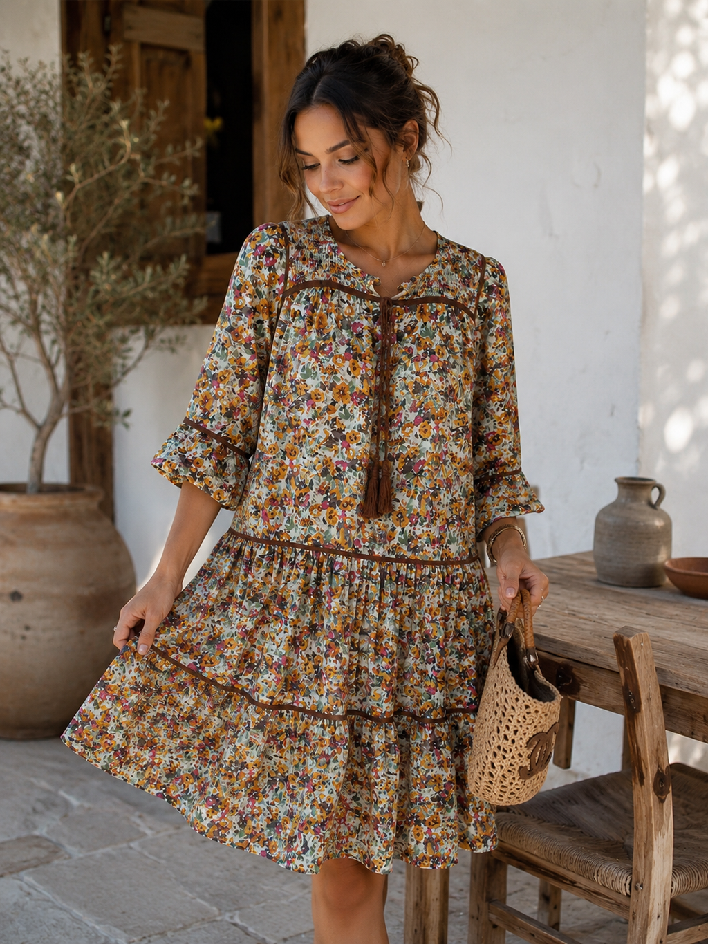 Elodie Floral Tiered Dress