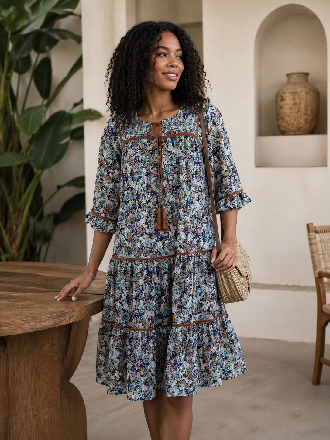 Elodie Floral Tiered Dress