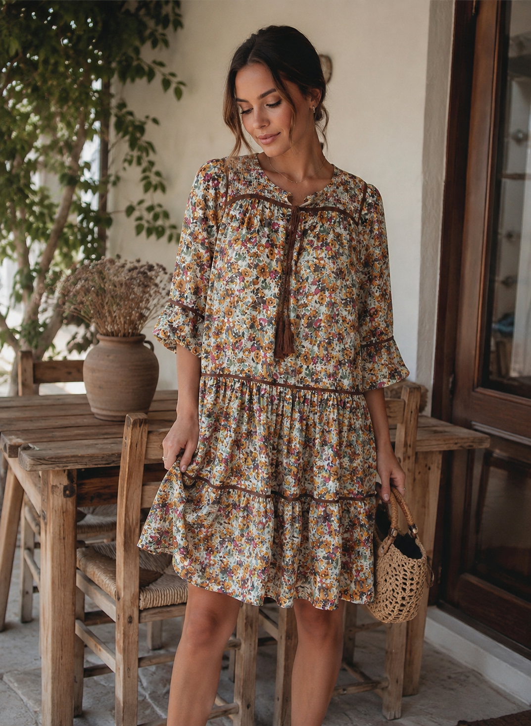Elodie Floral Tiered Dress