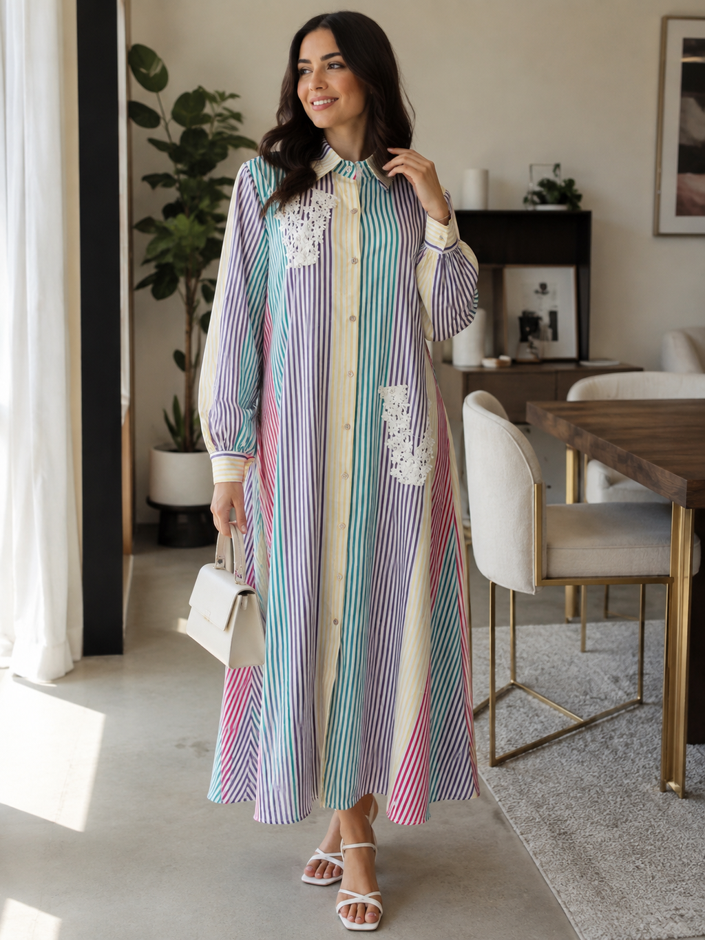 Mira Stri pe Maxi Dress