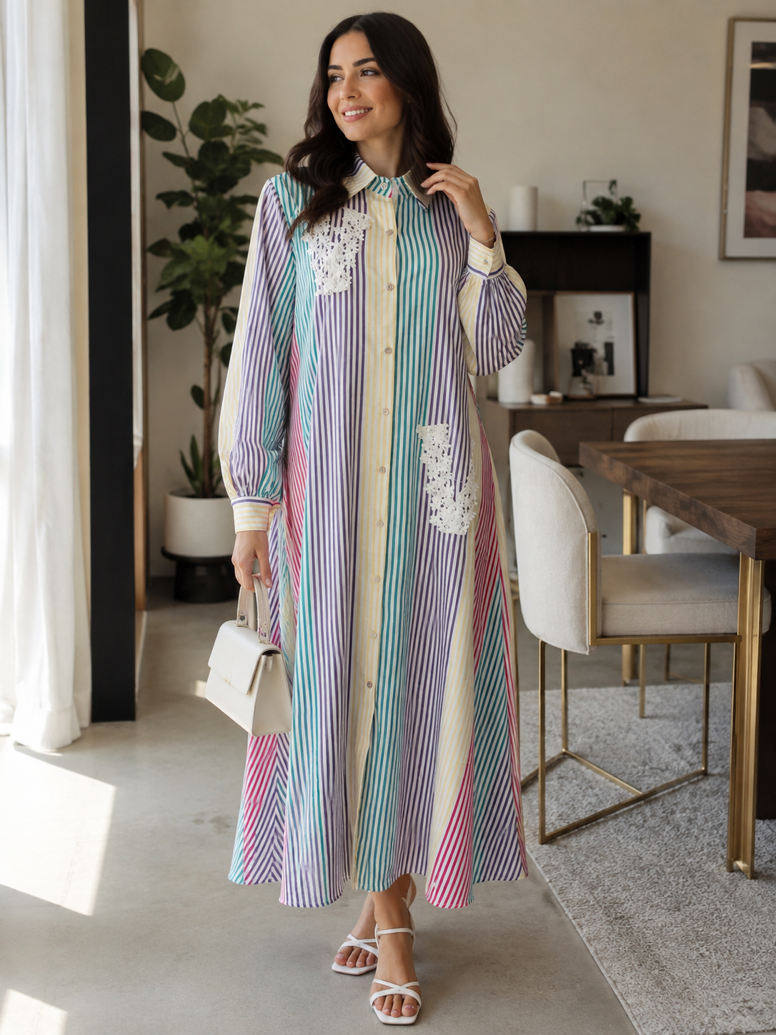 Mira Stri pe Maxi Dress