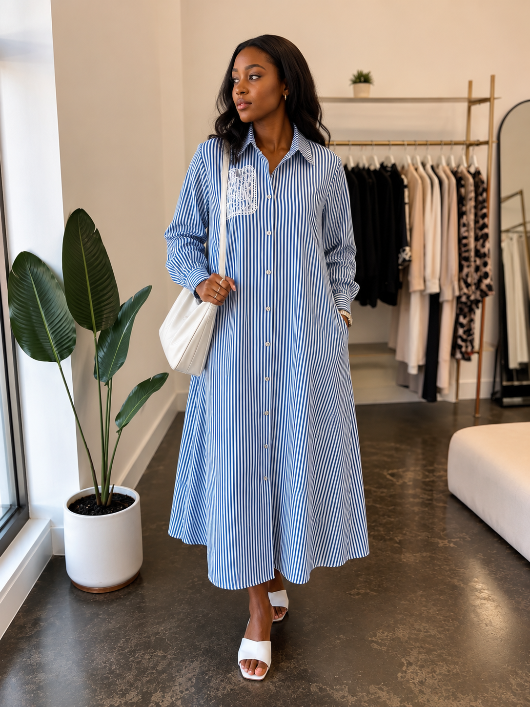 Amara Striped Maxi Dress