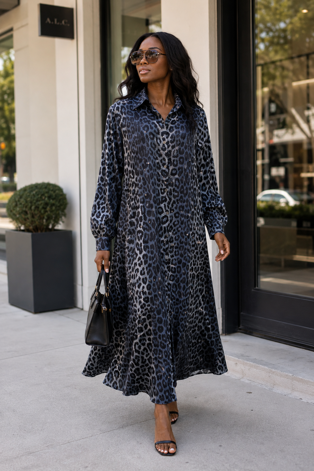 Zaria Leopard Maxi Dress