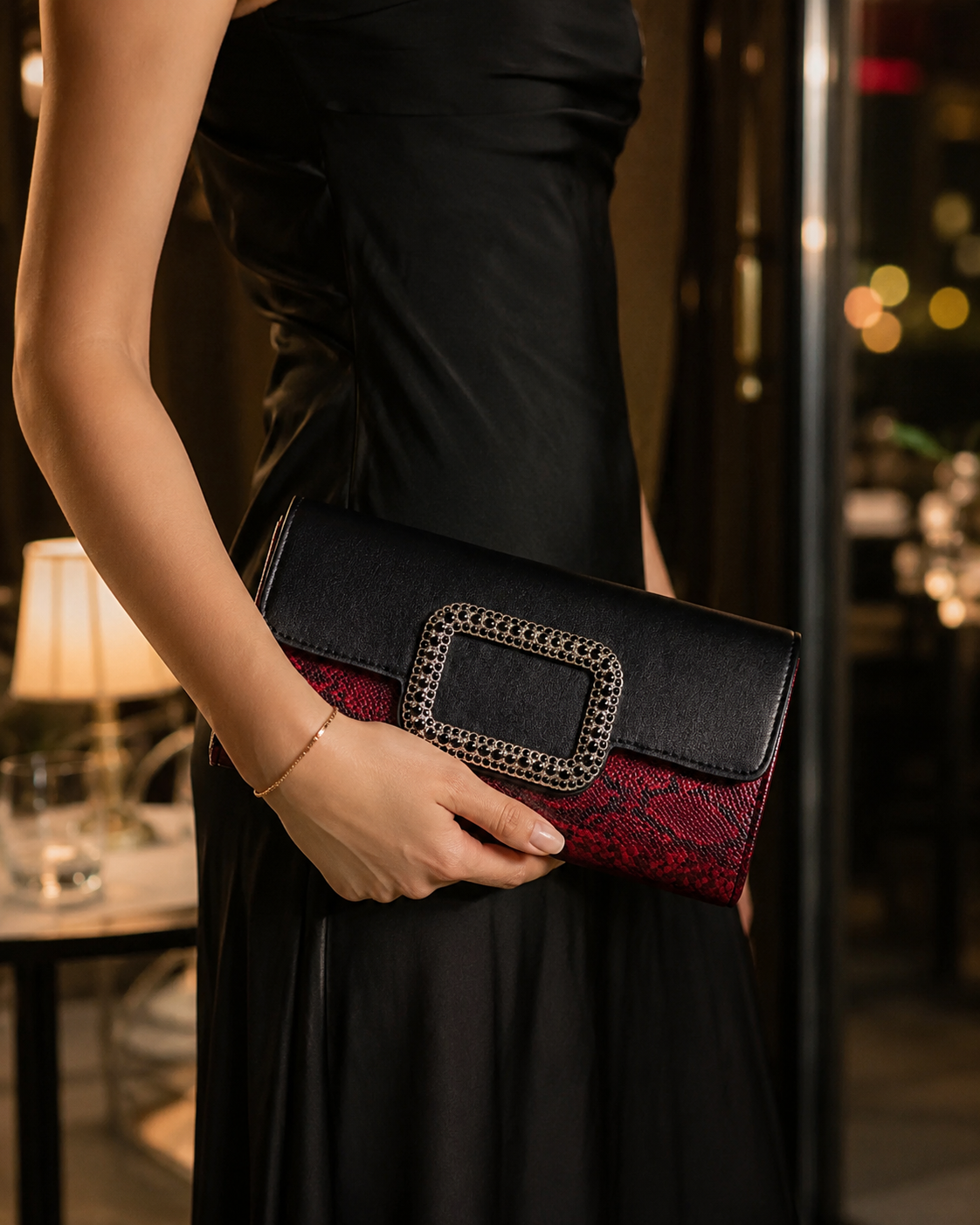 Seraphine Python Evening Clutch