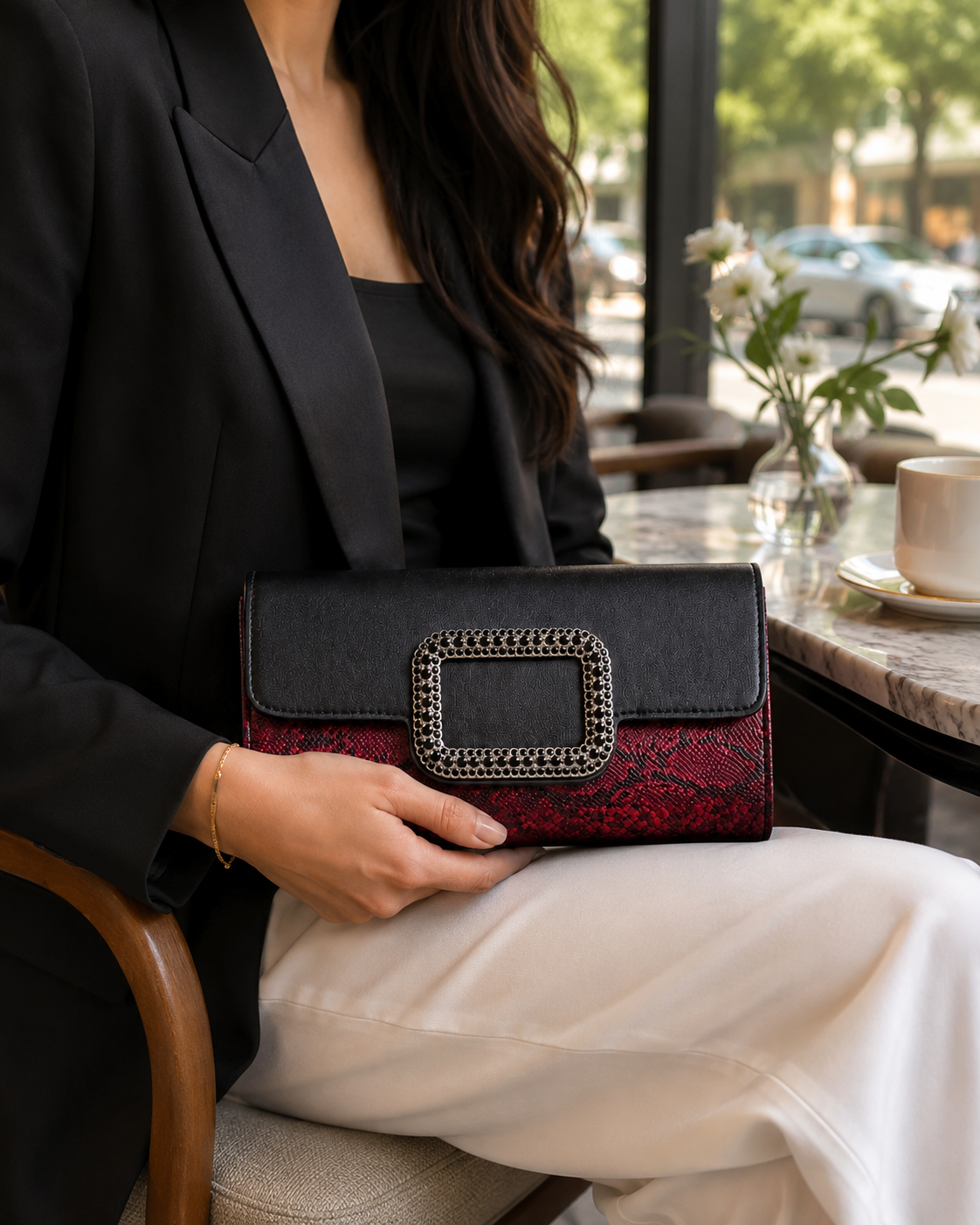 Seraphine Python Evening Clutch