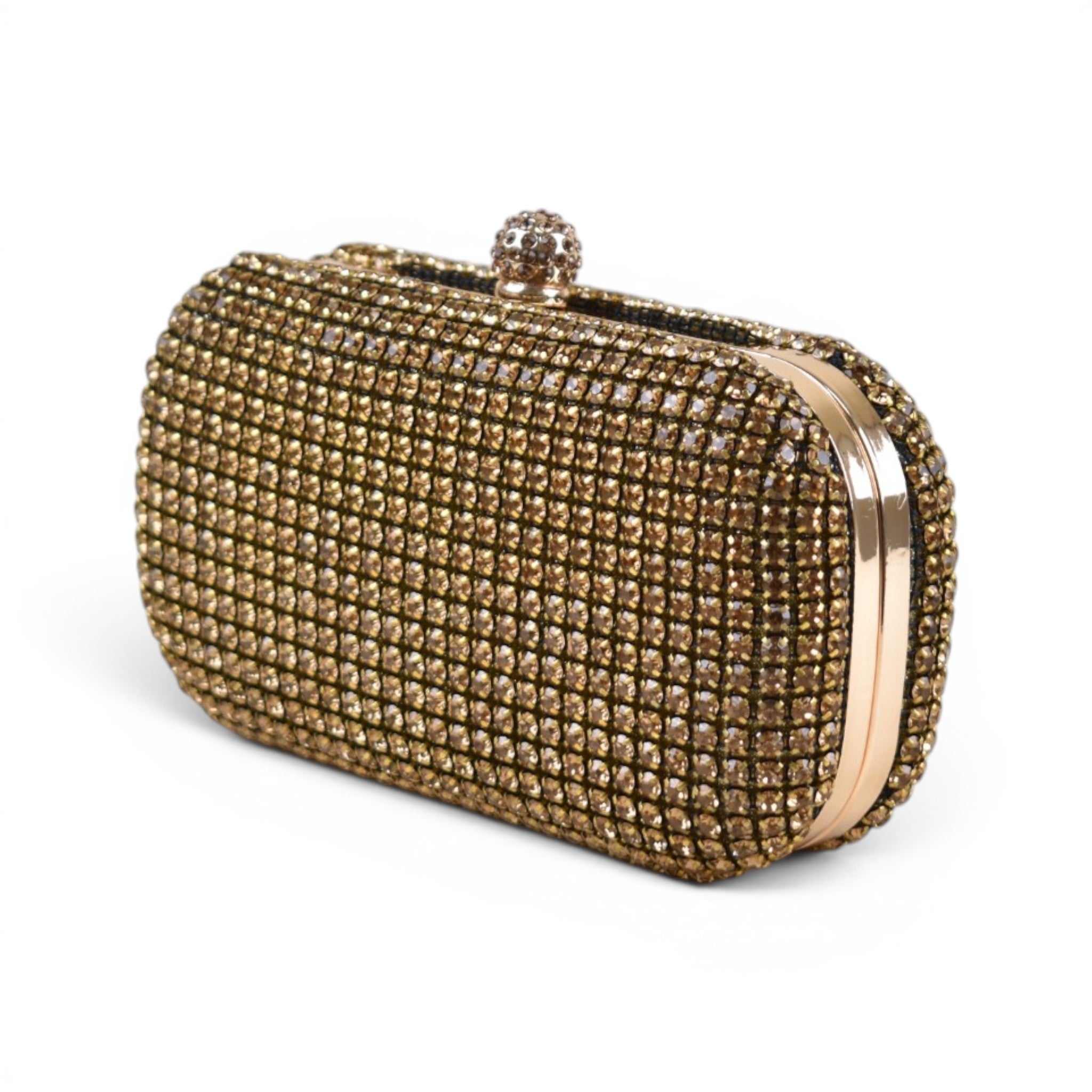Elegant Rhinestone Minaudière Clutch