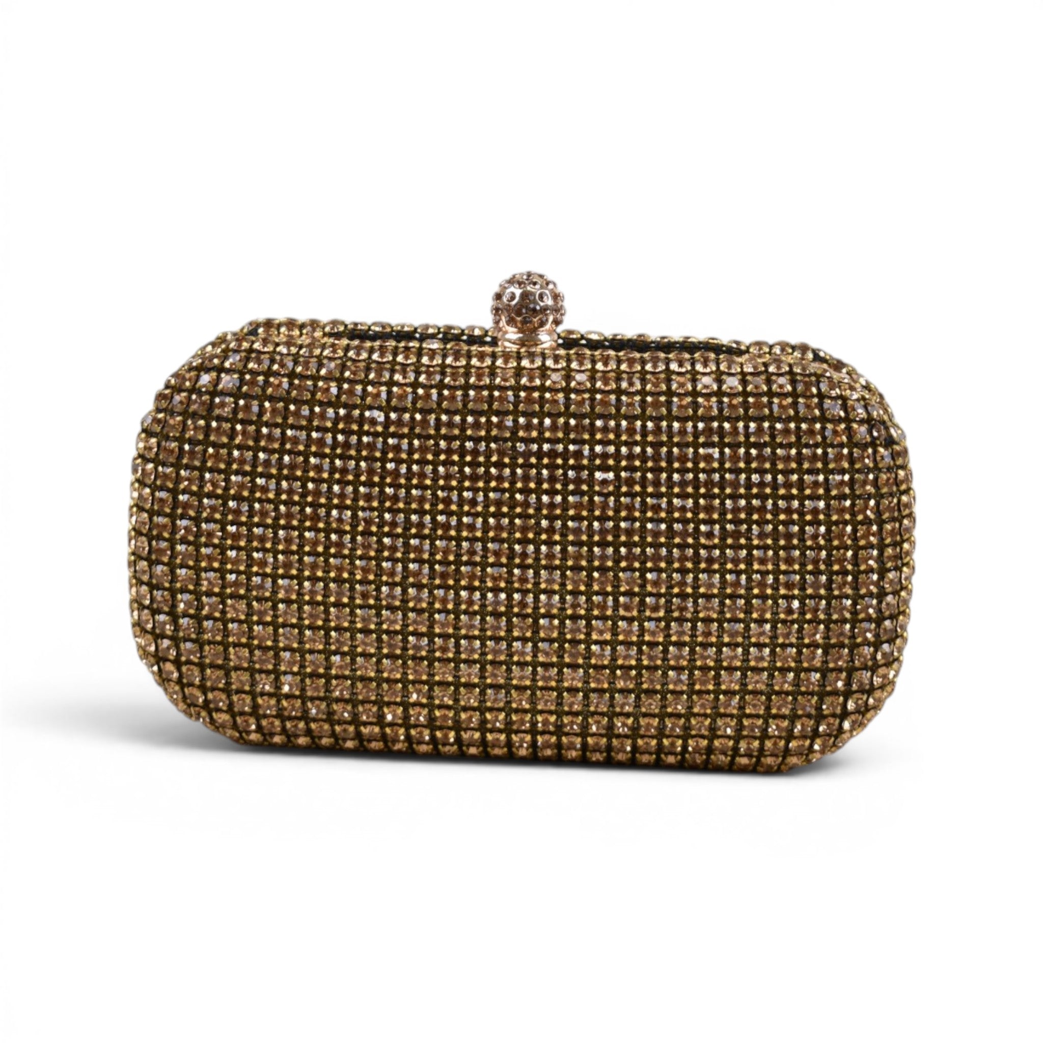 Elegant Rhinestone Minaudière Clutch