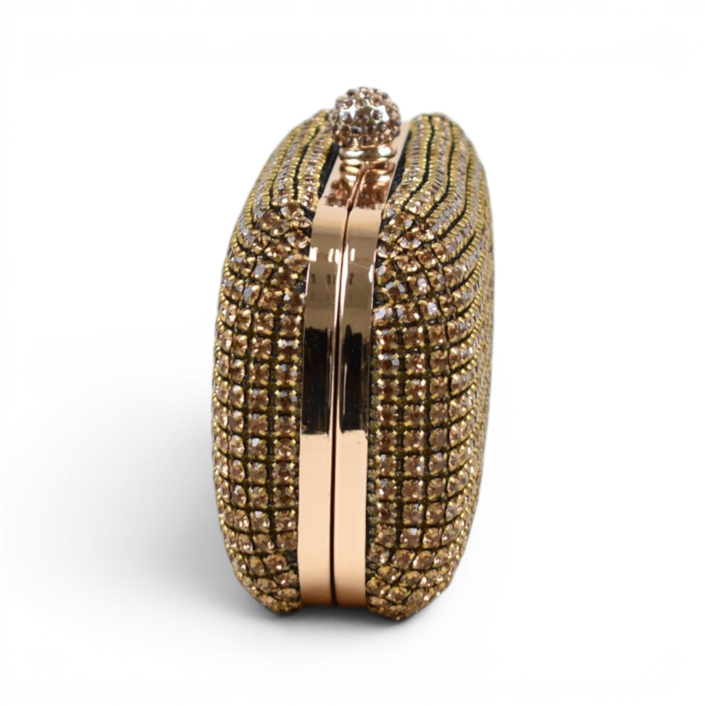 Elegant Rhinestone Minaudière Clutch