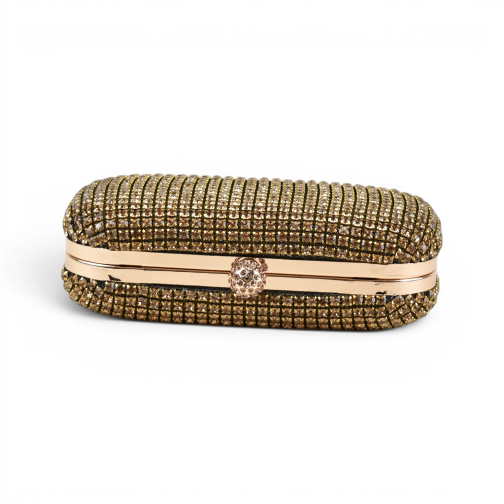 Elegant Rhinestone Minaudière Clutch