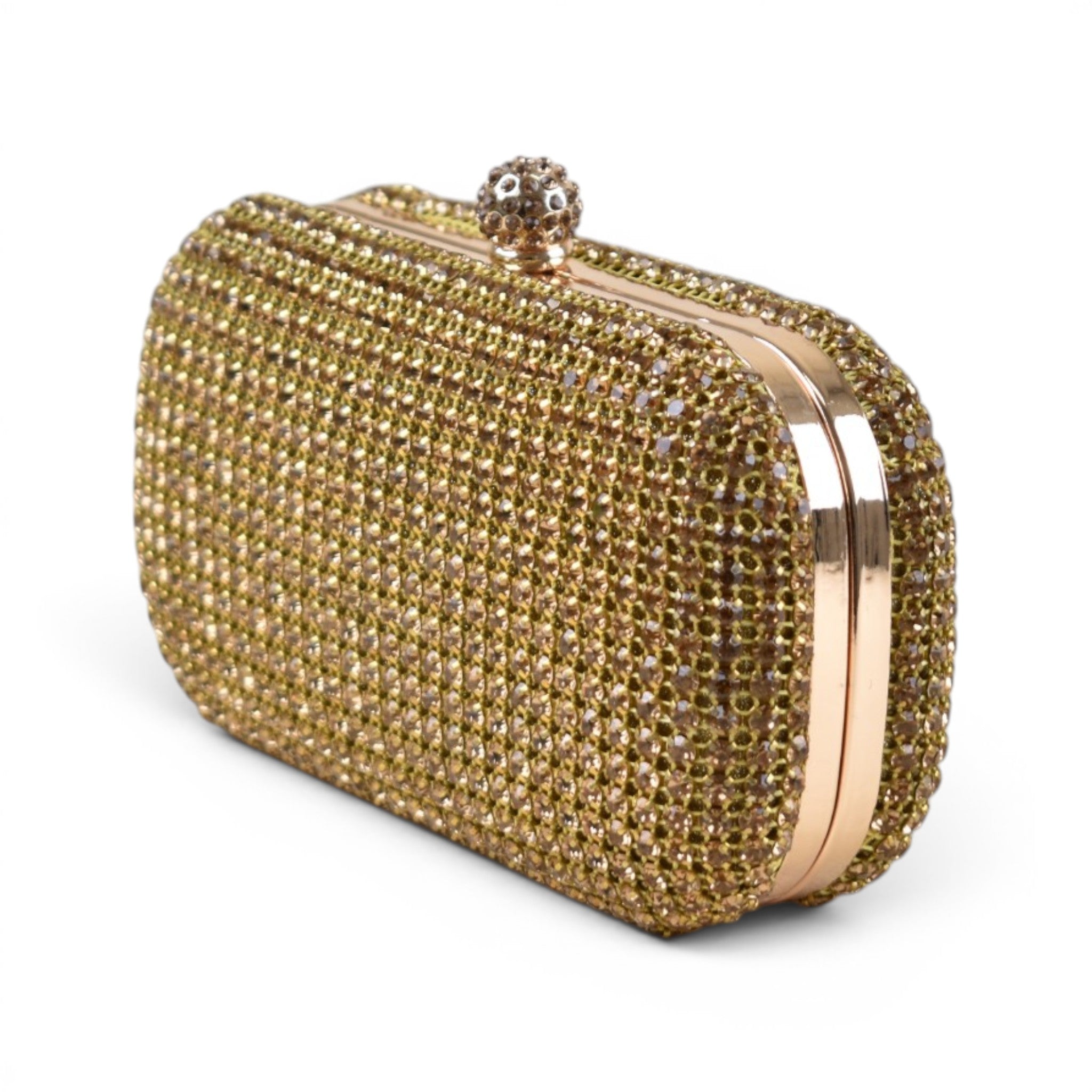 Elegant Rhinestone Minaudière Clutch