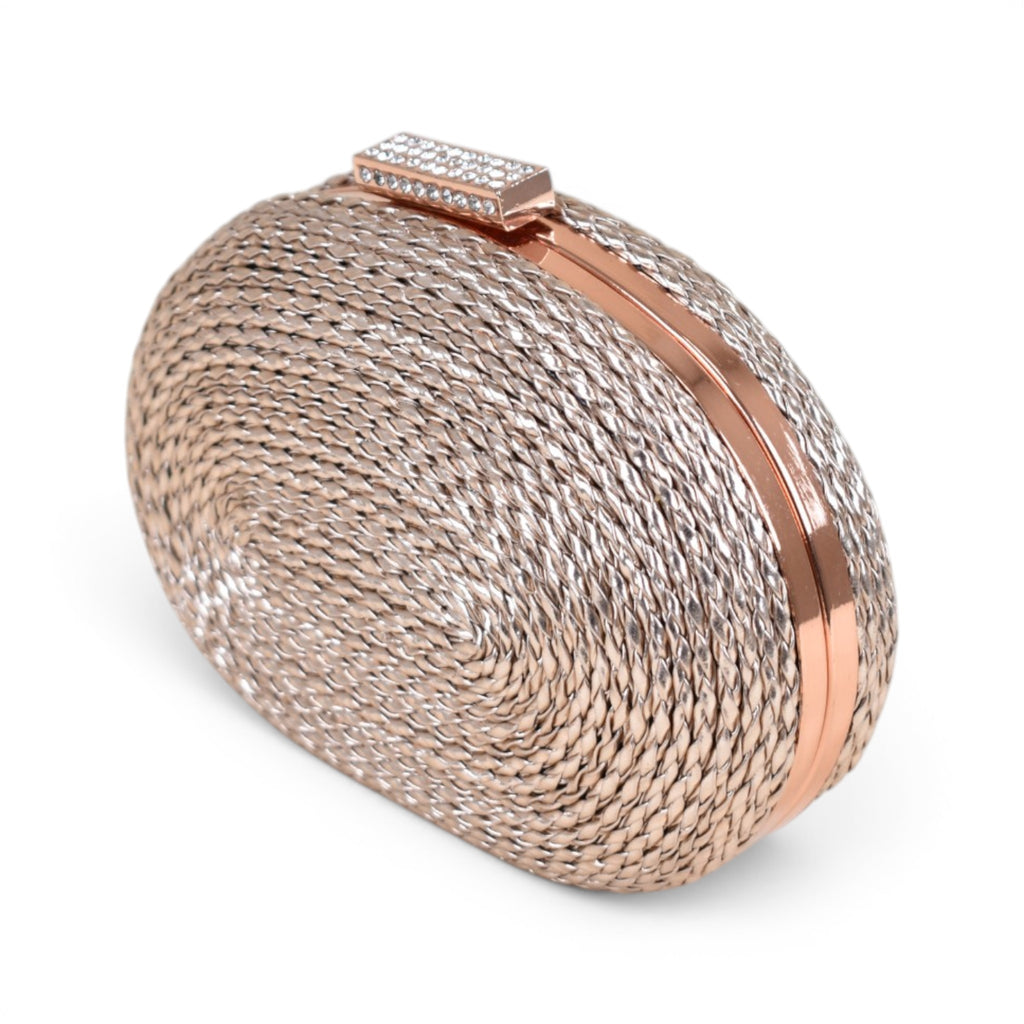 Luna Woven Round Clutch