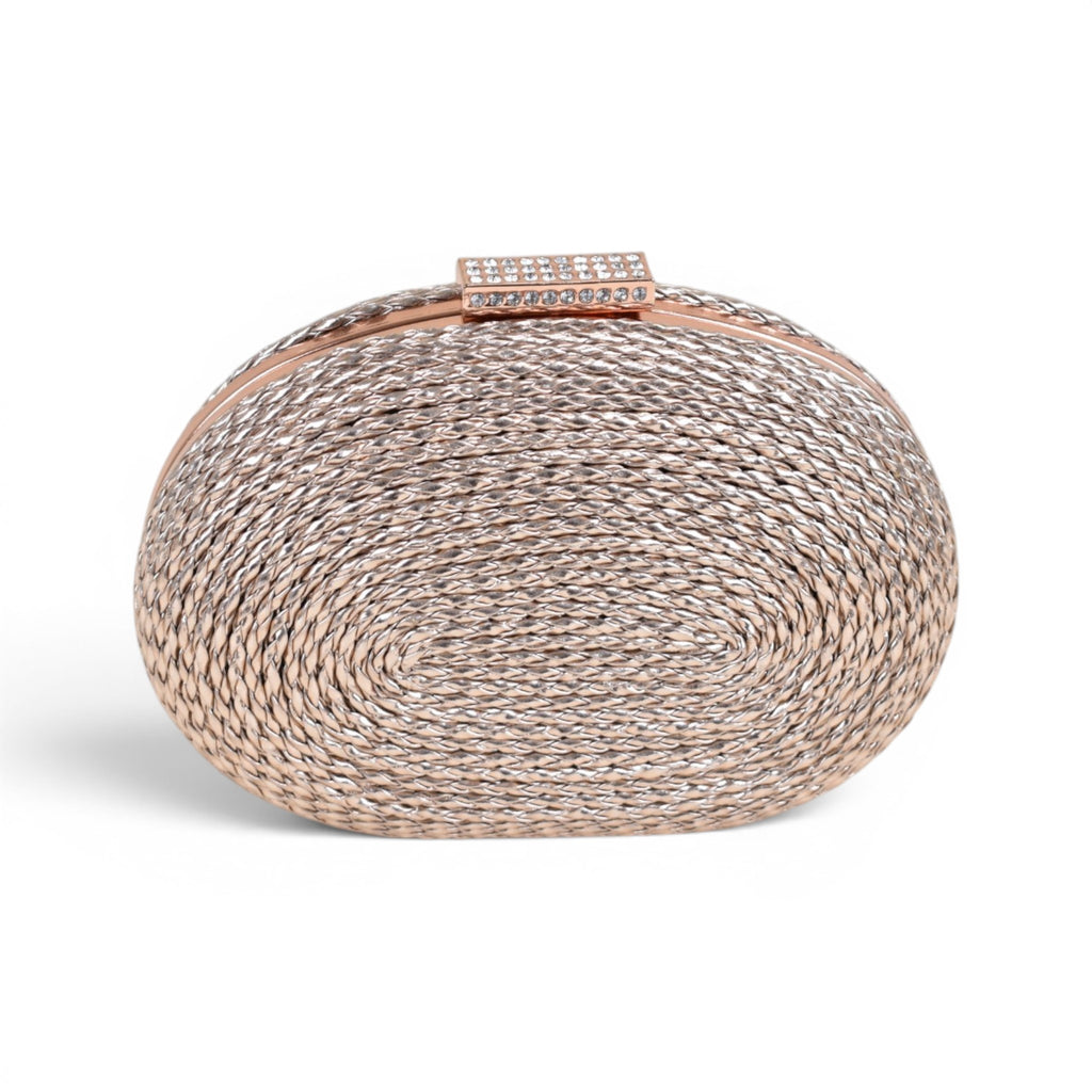 Luna Woven Round Clutch