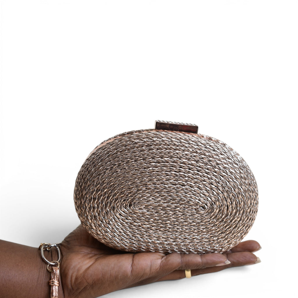 Luna Woven Round Clutch