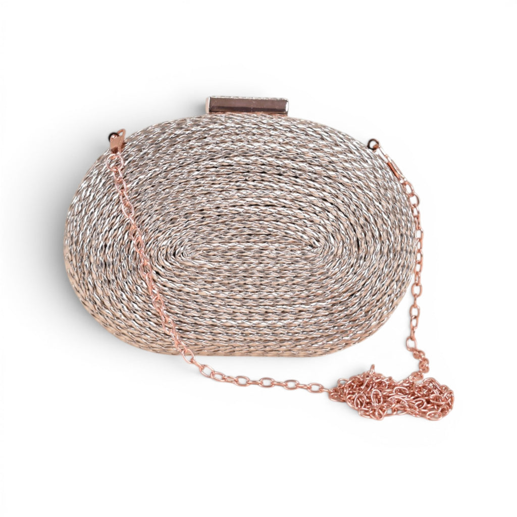 Luna Woven Round Clutch