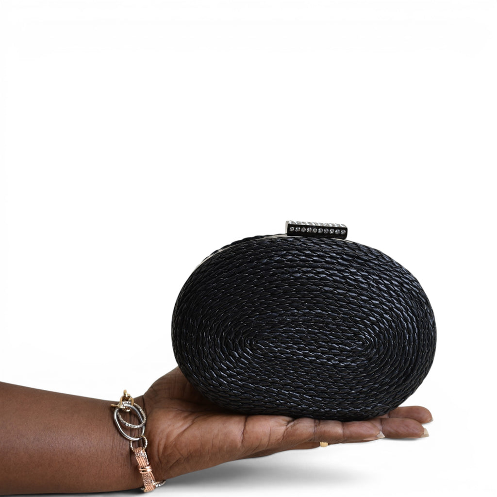 Luna Woven Round Clutch