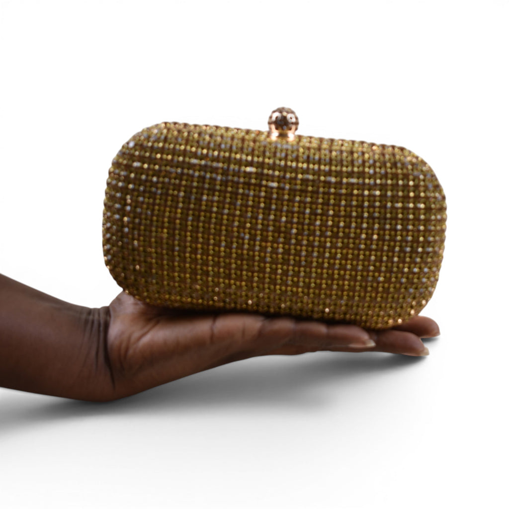 Elegant Rhinestone Minaudière Clutch