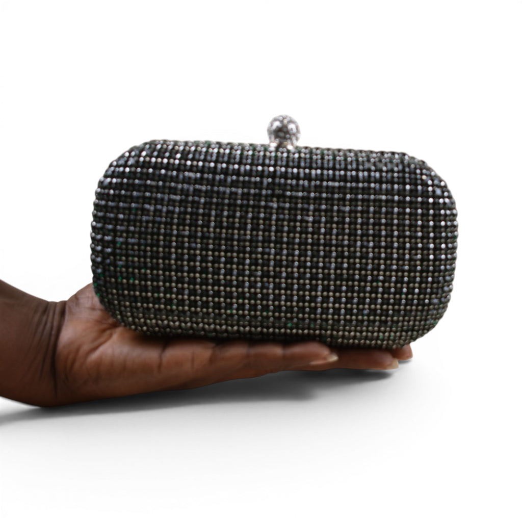 Elegant Rhinestone Minaudière Clutch