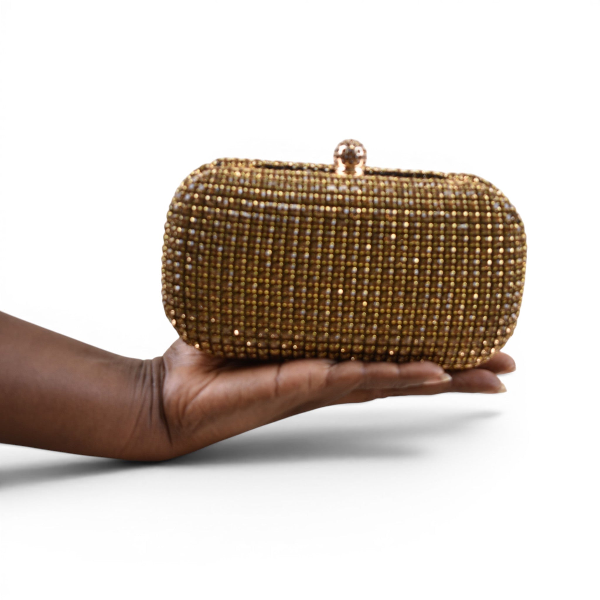 Elegant Rhinestone Minaudière Clutch