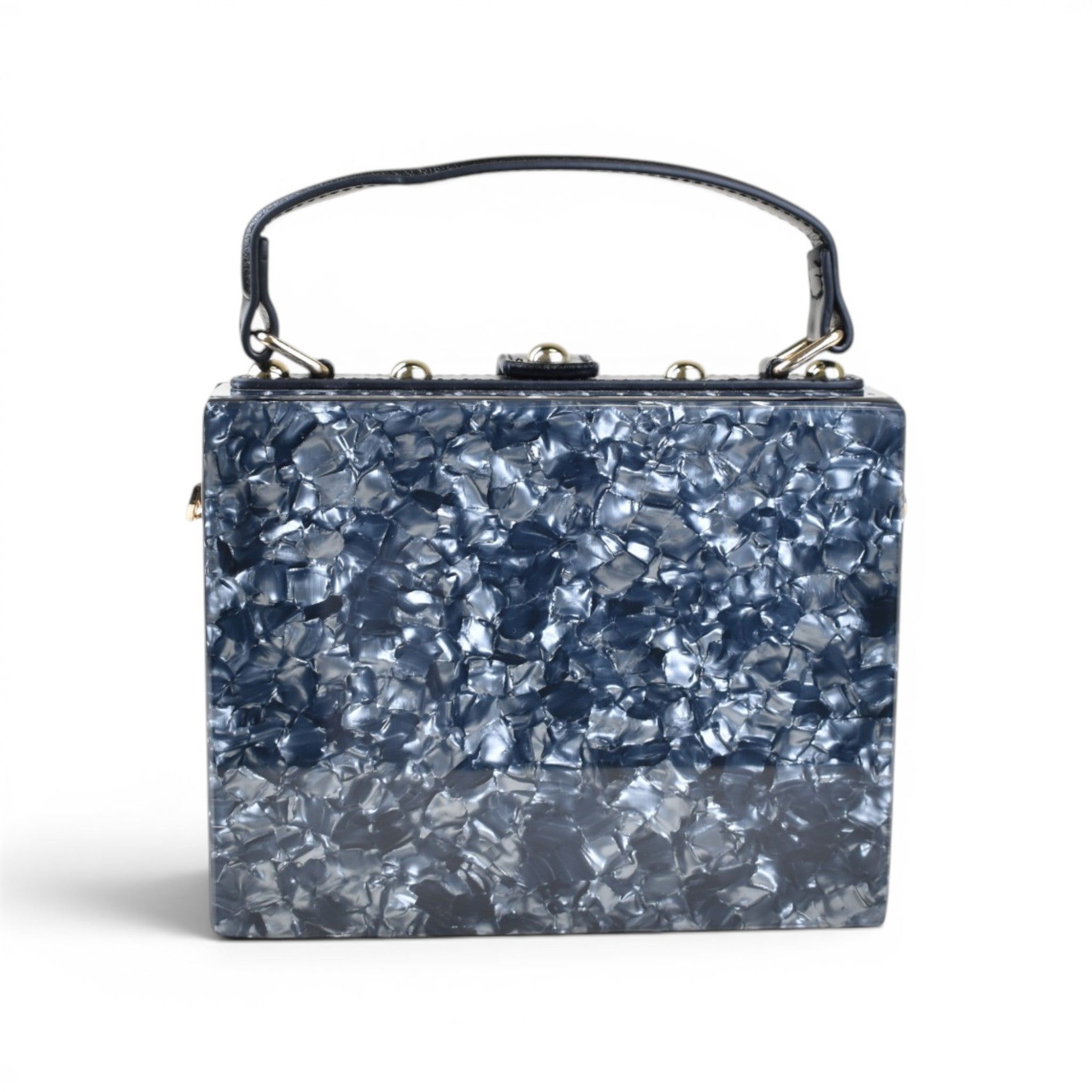 Floral Structured Top Handle Bag