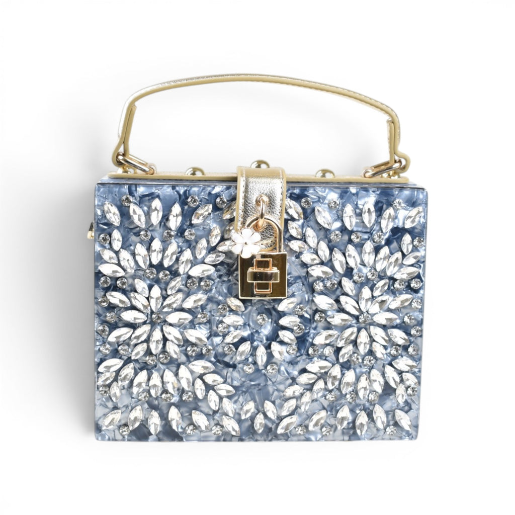 Floral Structured Top Handle Bag