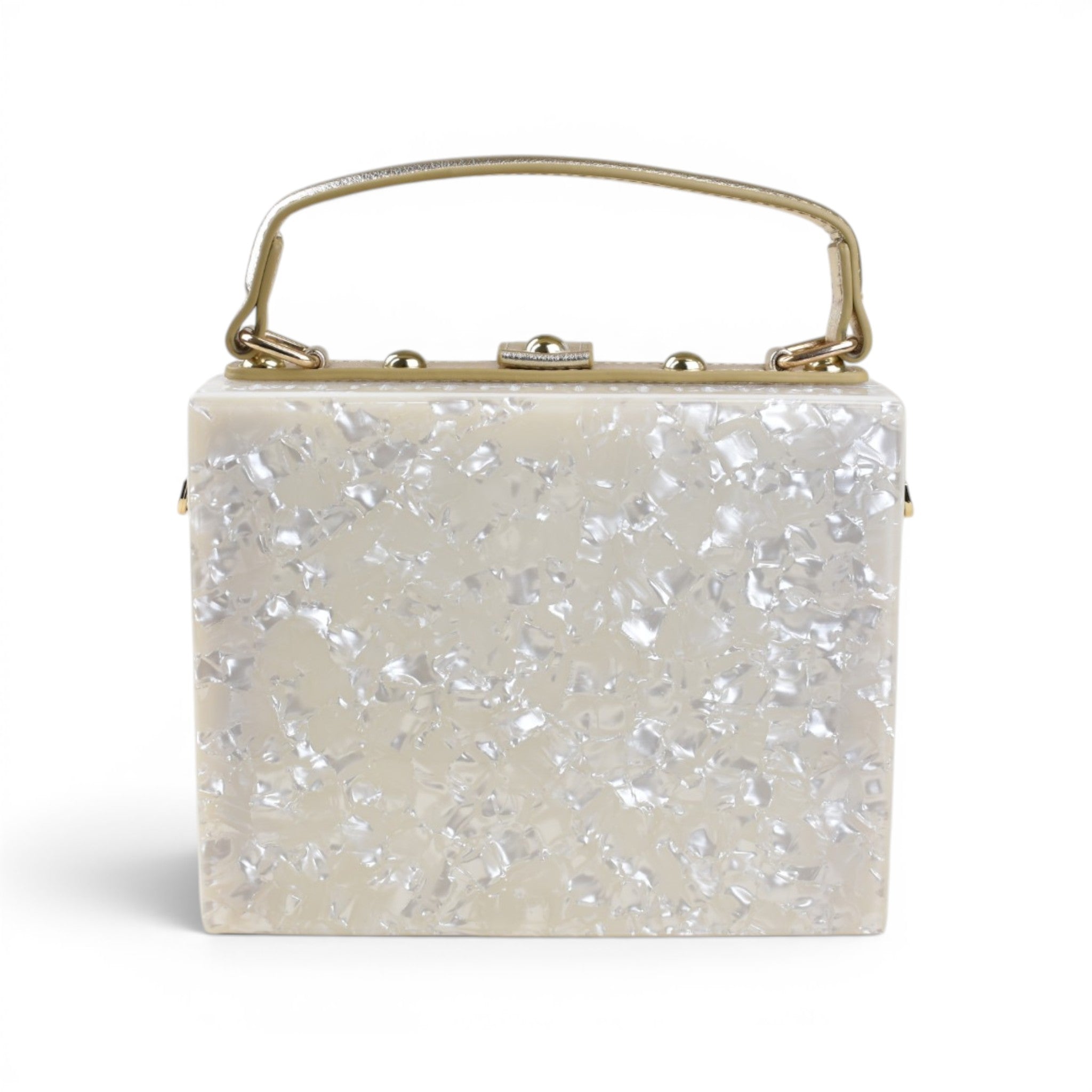 Floral Structured Top Handle Bag
