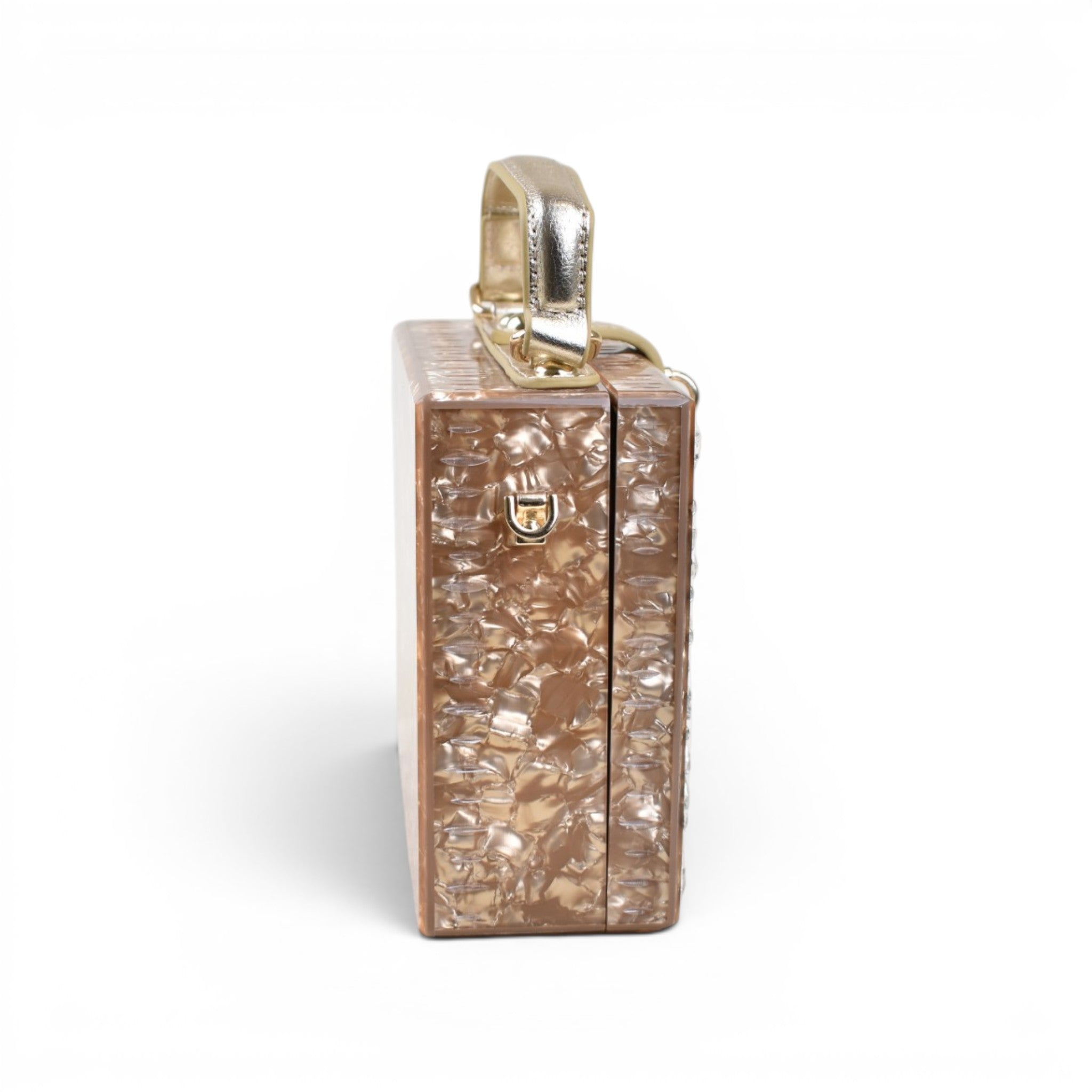 Floral Structured Top Handle Bag