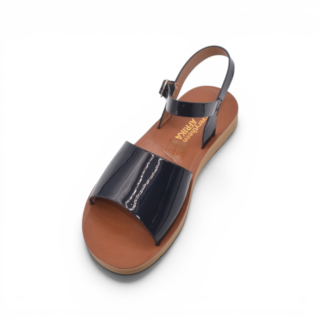 Ava Glossy Slingback Sandals