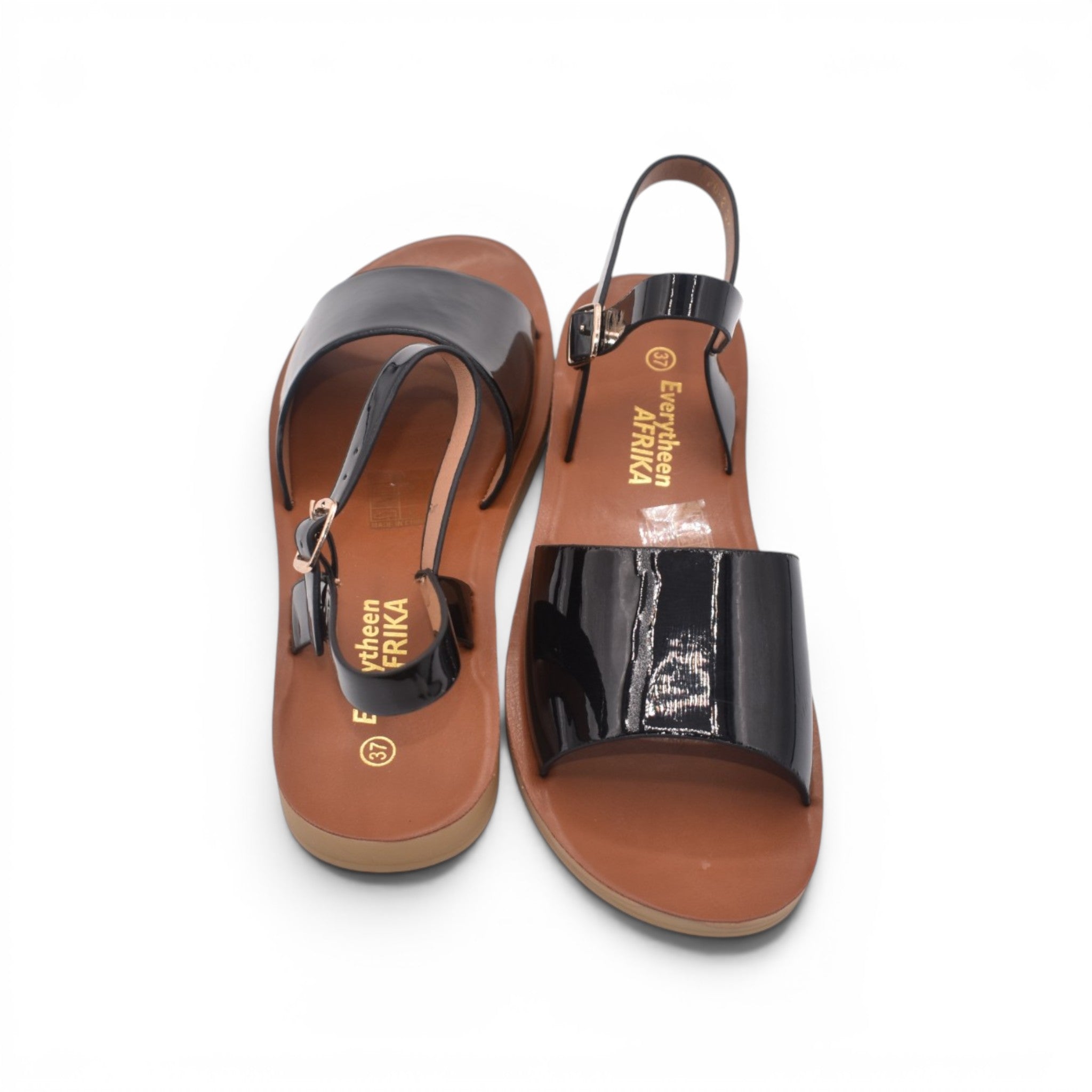 Ava Glossy Slingback Sandals