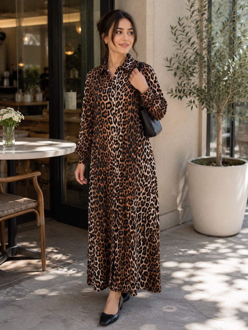 Zaria Leopard Maxi Dress