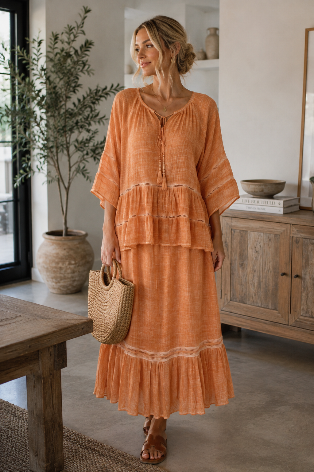 osalie Lace Maxi Set